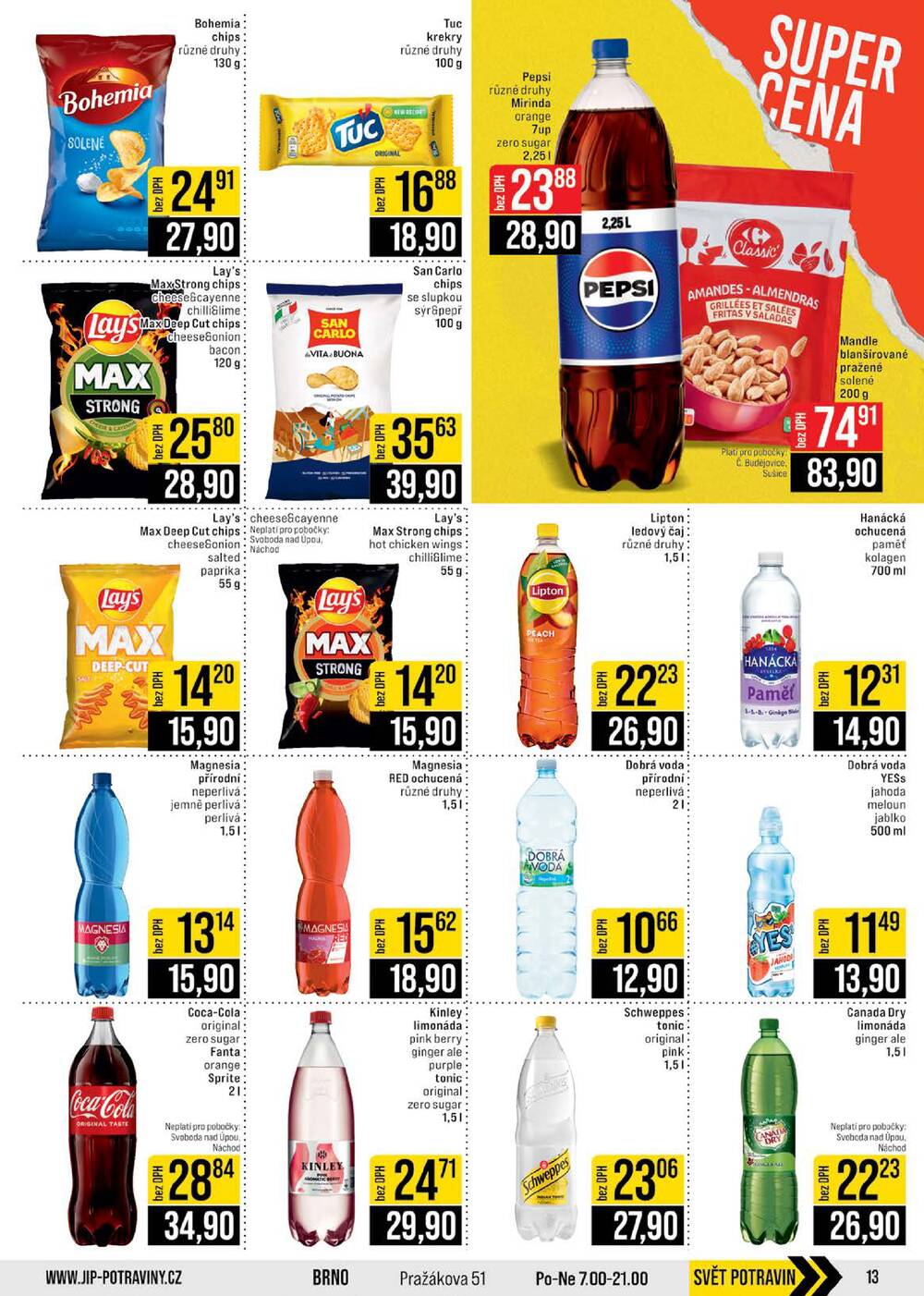 JIP Cash & Carry České Budějovice, Most, Náchod, Polička, Sušice a Svoboda nad Úpou od 22.4. do 28.4.2026