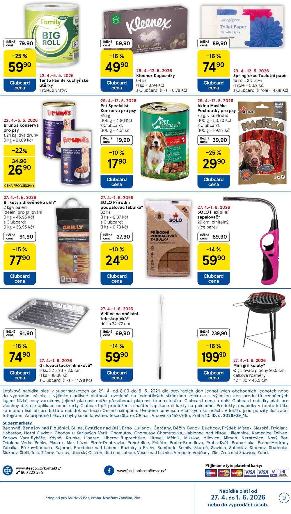 Tesco supermarkety od 29.4. do 5.5.2026