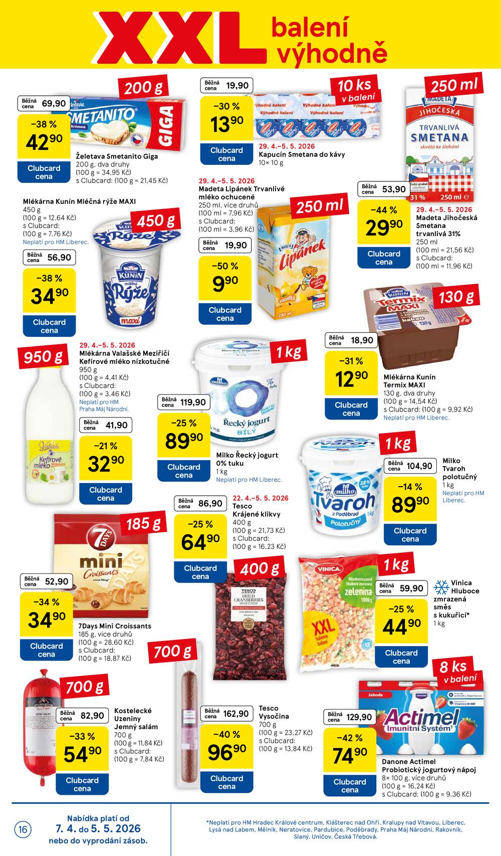 Tesco malé hypermarkety od 29.4. do 5.5.2026