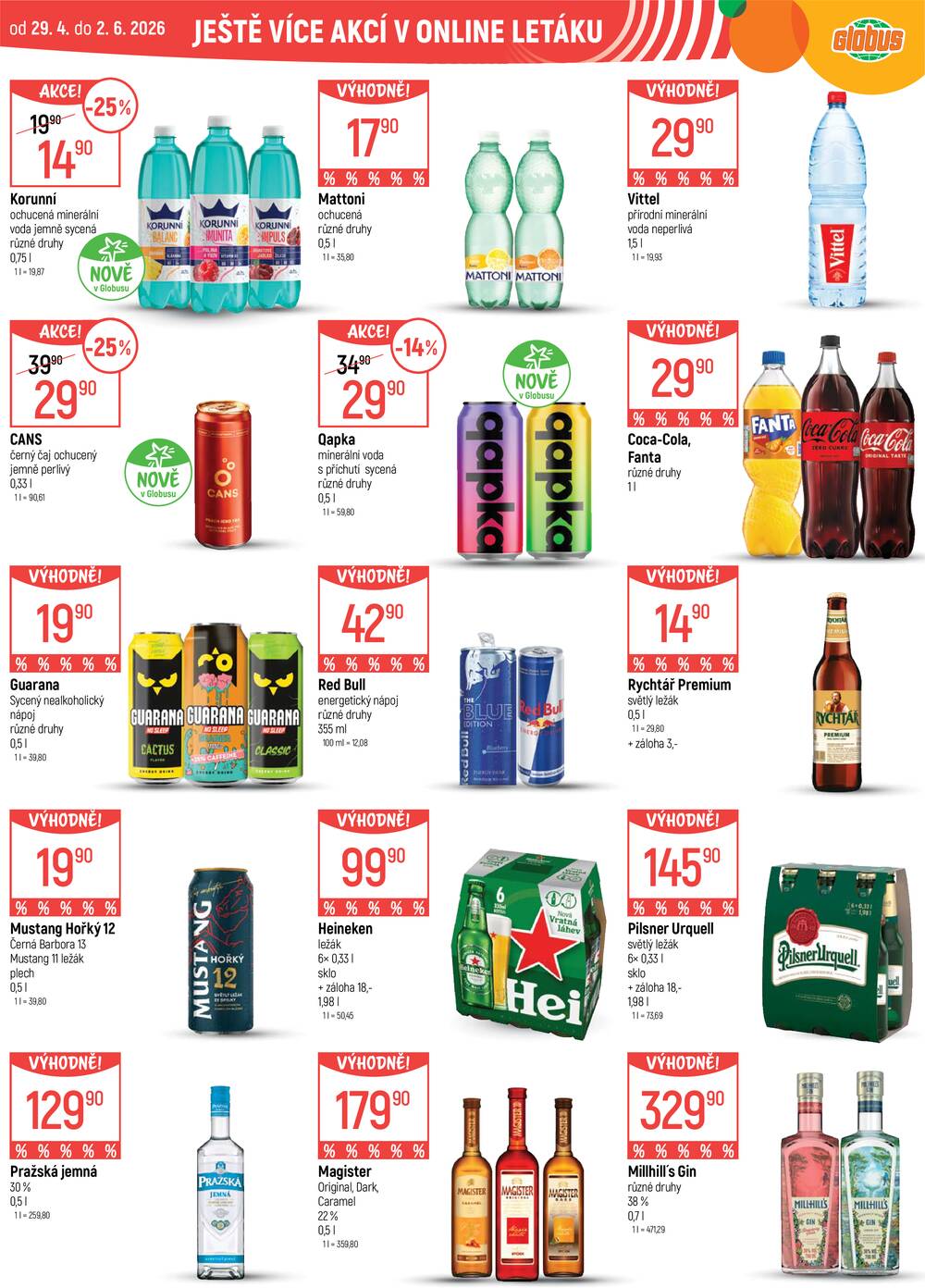 Akční leták Globus 29.4. - 5.5.2026 - Globus Trmice u Ústí nad Labem