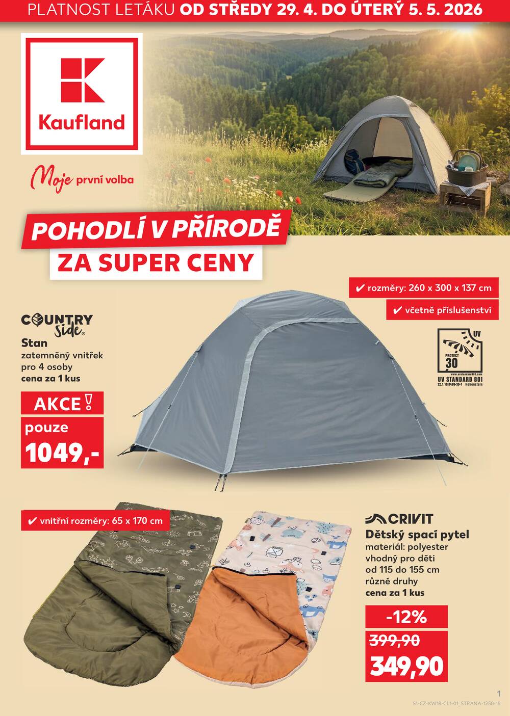 Leták Kaufland - Kaufland Spotřební zboží 29.4. - 5.5.2026 - strana 1