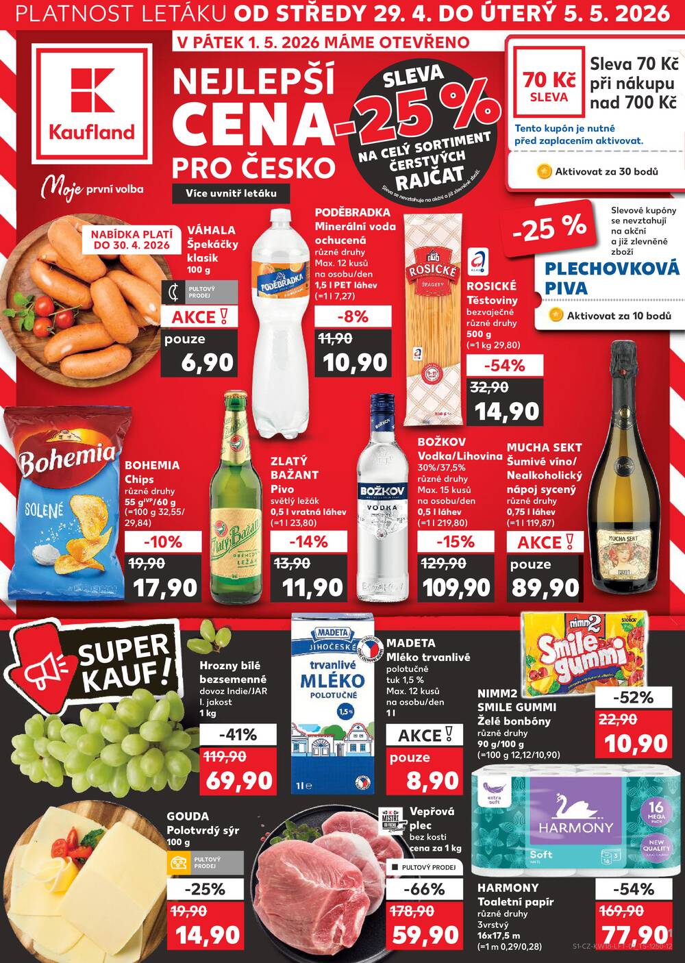 Leták Kaufland - Kaufland 29.4. - 5.5. - Kaufland - Žatec - strana 1