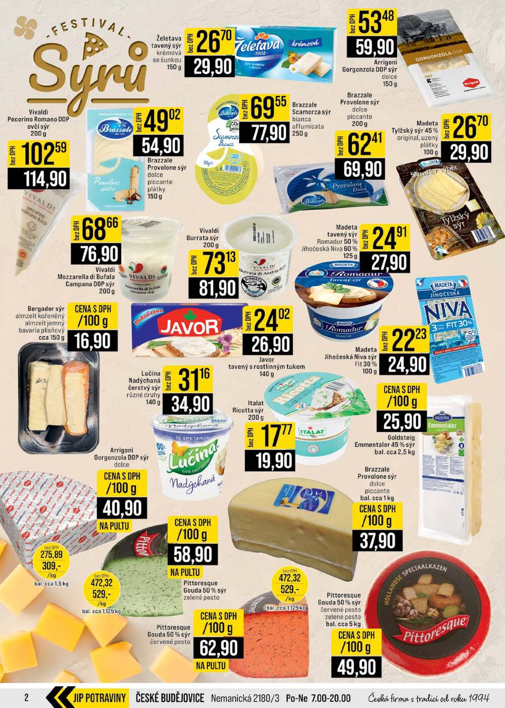 Leták JIP - JIP Cash & Carry Brno, Praha, Ostrava, Jilemnice, Pardubice, Ostrava, Karlovy Vary, Olomouc a Zlín od 29.4. do 5.5.2026 - strana 2