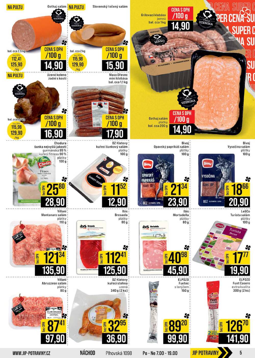 JIP Cash & Carry Brno, Praha, Ostrava, Jilemnice, Pardubice, Ostrava, Karlovy Vary, Olomouc a Zlín od 29.4. do 5.5.2026