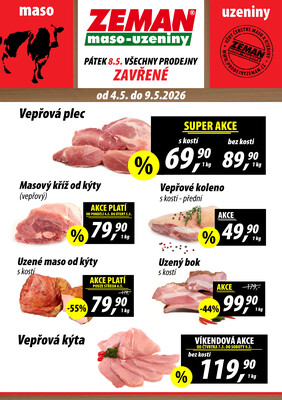 leták ZEMAN maso-uzeniny