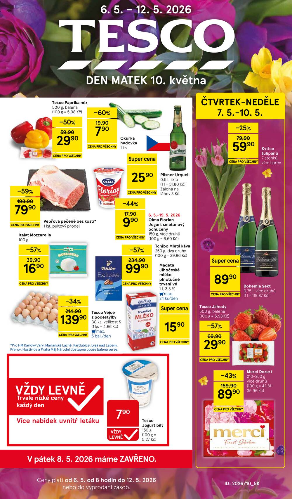 Tesco malé hypermarkety od 6.5. do 12.5.2026