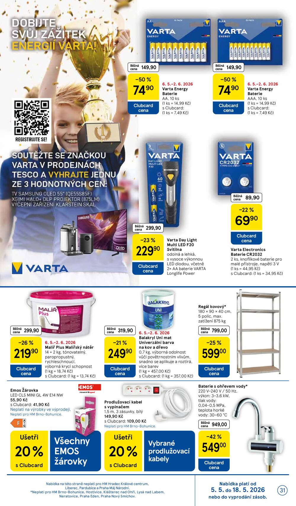 Tesco malé hypermarkety od 6.5. do 12.5.2026