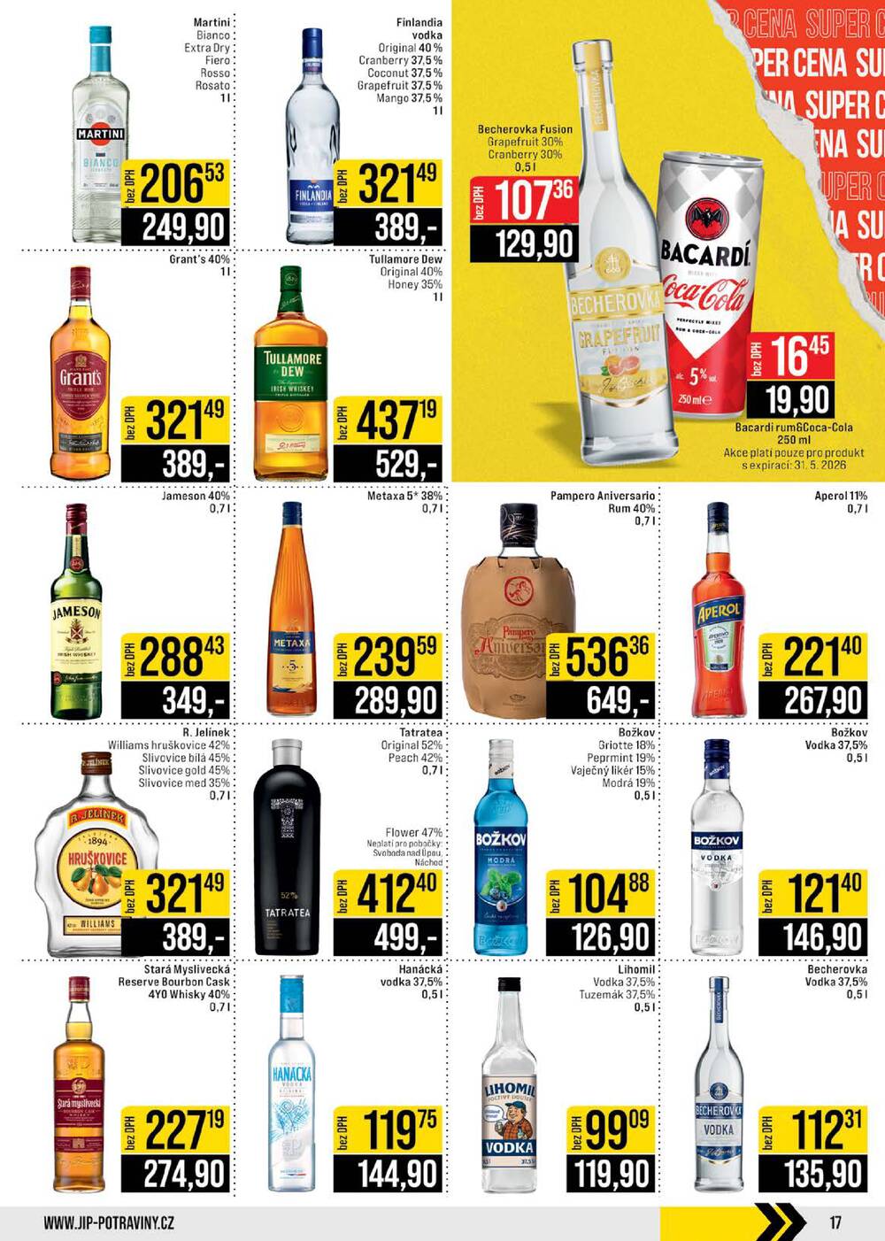 Leták JIP - JIP Cash & Carry České Budějovice, Most, Náchod, Polička, Sušice a Svoboda nad Úpou od 6.5. do 12.5.2026 - strana 17