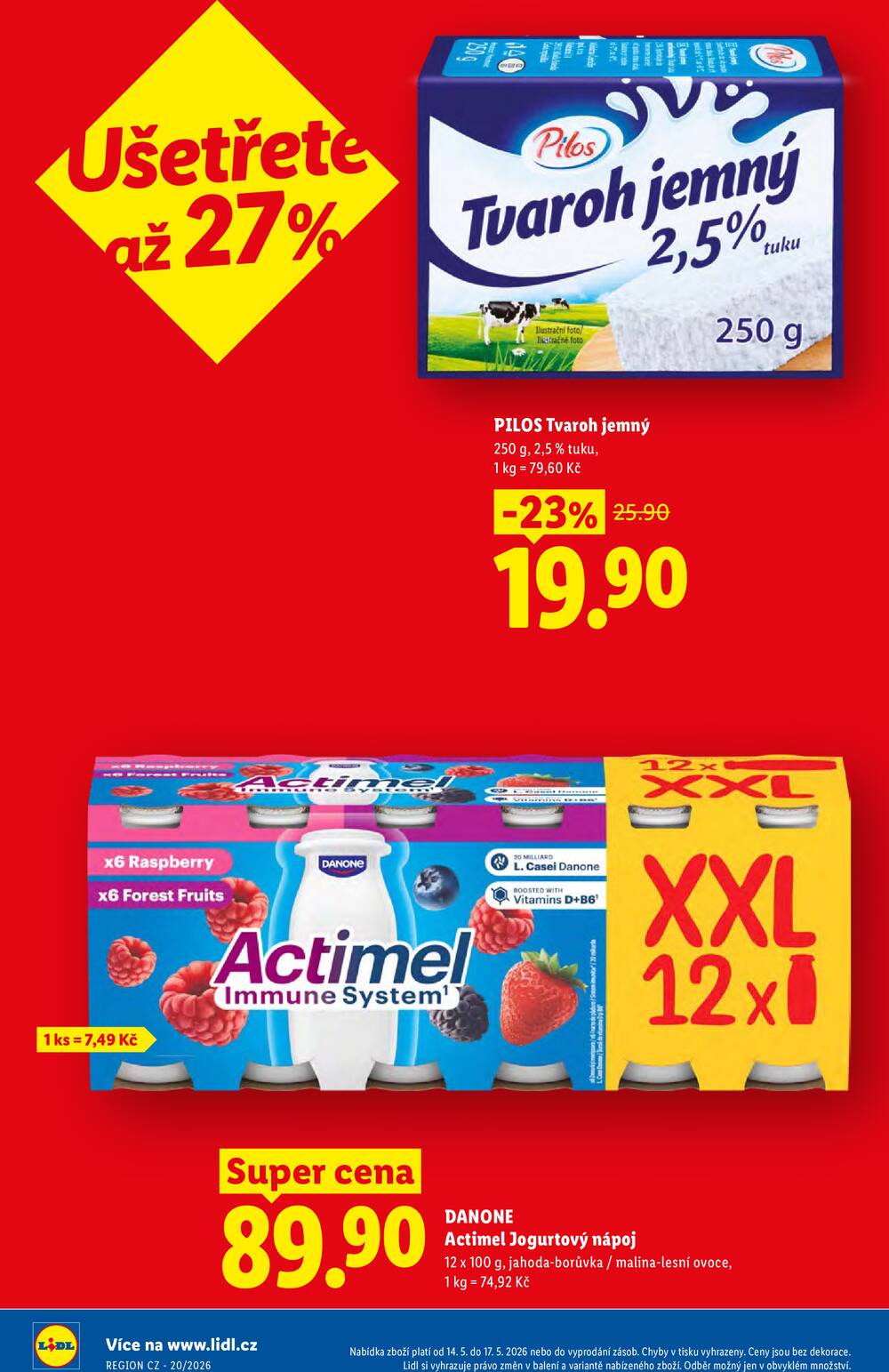 Lidl Čtvrtek od 14.5. do 17.5.2026