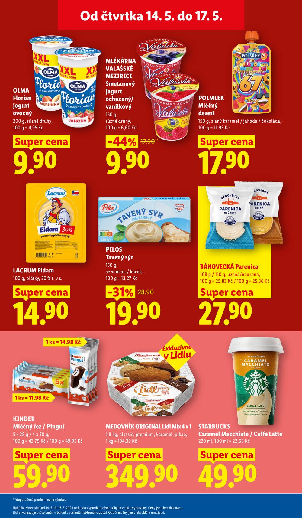 Lidl Čtvrtek od 14.5. do 17.5.2026