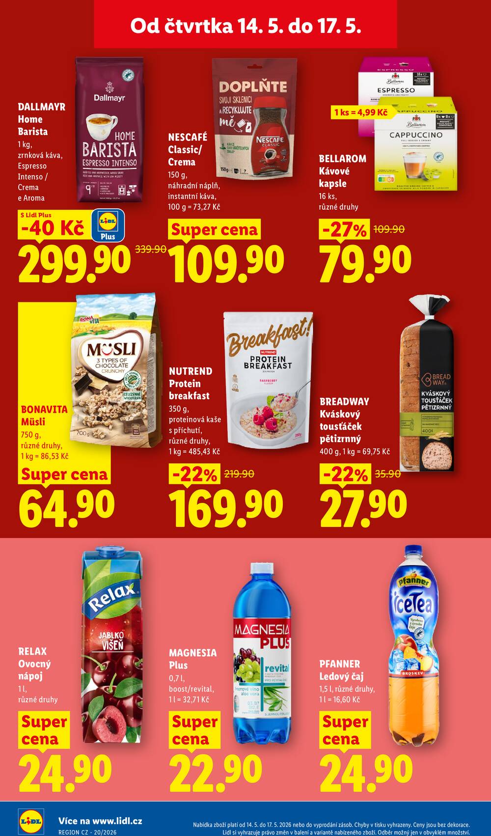 Lidl Čtvrtek od 14.5. do 17.5.2026