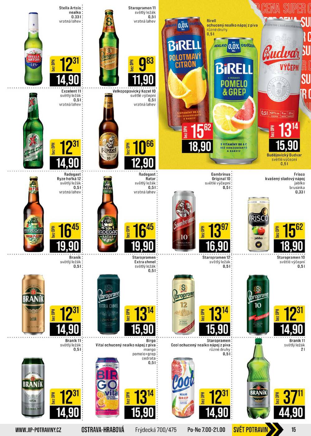 Leták JIP - JIP Cash & Carry Brno, Praha, Ostrava, Jilemnice, Pardubice, Ostrava, Karlovy Vary, Olomouc a Zlín od 13.5. do 19.5.2026 - strana 15