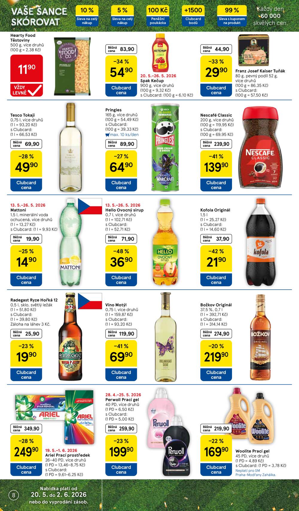 Tesco supermarkety od 20.5. do 26.5.2026