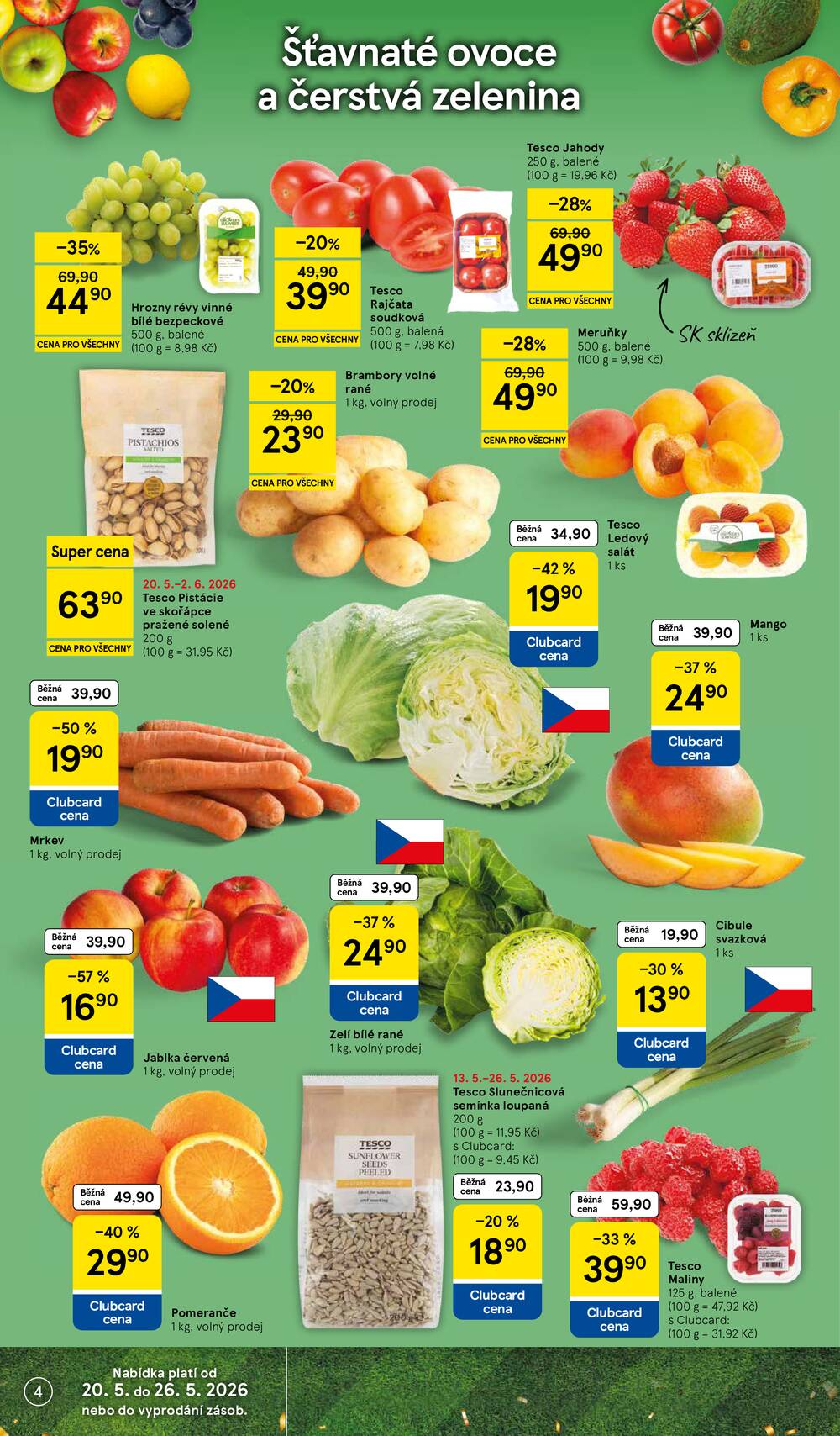 Leták Tesco - Tesco malé hypermarkety od 20.5. do 26.5.2026 - strana 4 Leták Tesco - Tesco malé hypermarkety od 20.5. do 26.5.2026 - strana 4
