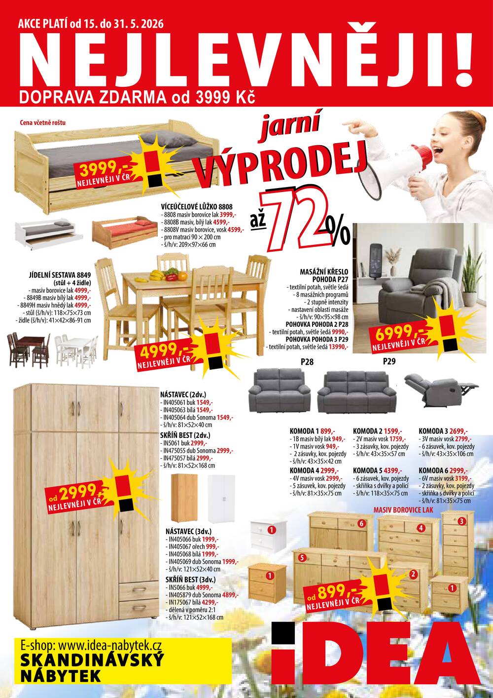 Leták IDEA nábytek - IDEA nábytek od 15.5. do 31.5.2026 - strana 1