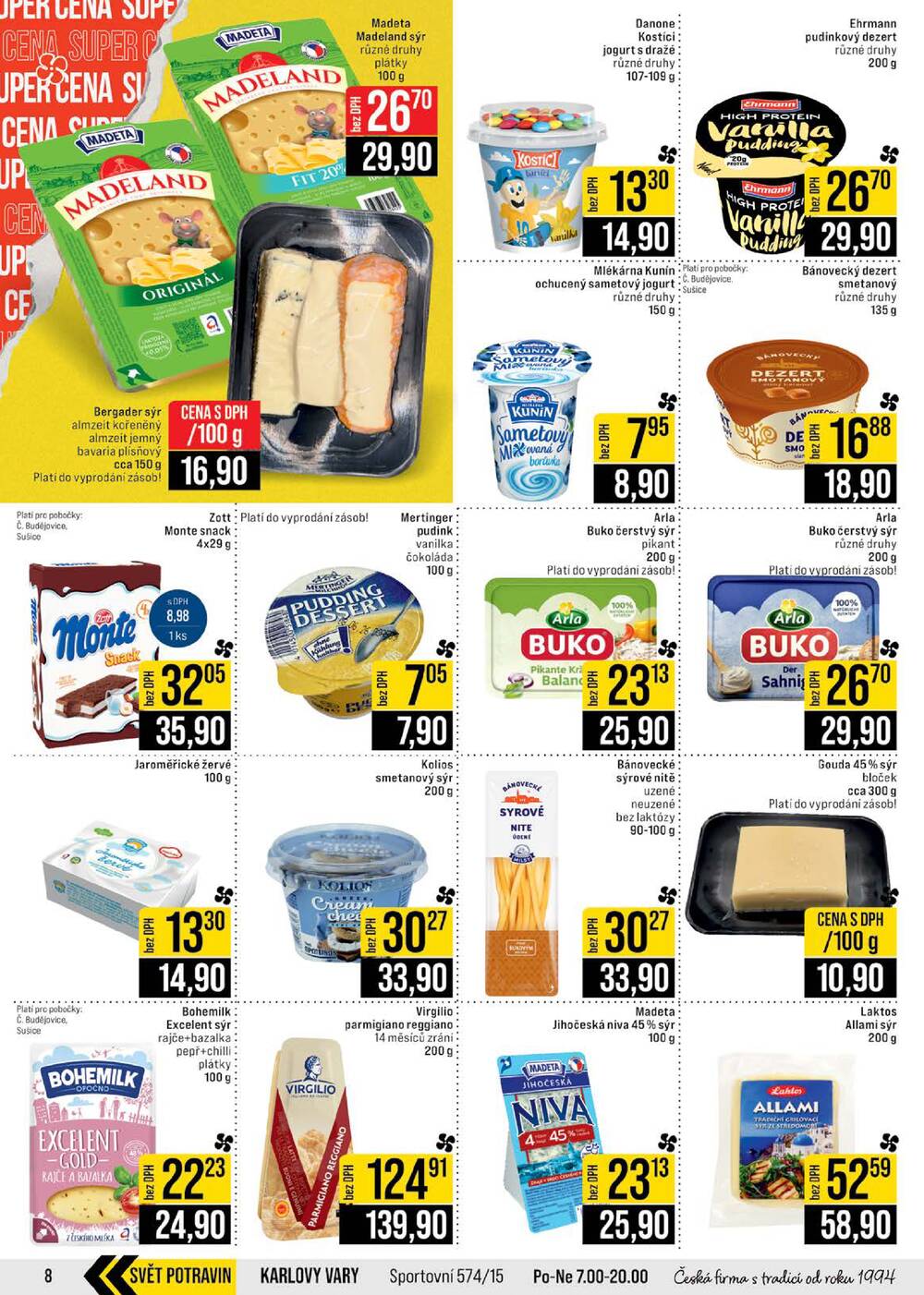 JIP Cash & Carry České Budějovice, Most, Náchod, Polička, Sušice a Svoboda nad Úpou od 20.5. do 26.5.2026
