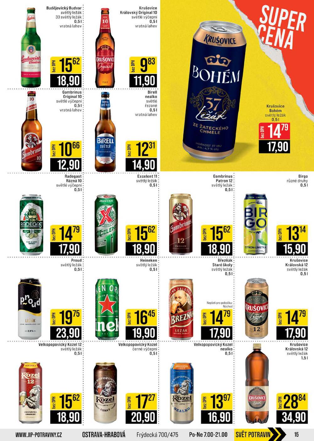 JIP Cash & Carry České Budějovice, Most, Náchod, Polička, Sušice a Svoboda nad Úpou od 20.5. do 26.5.2026