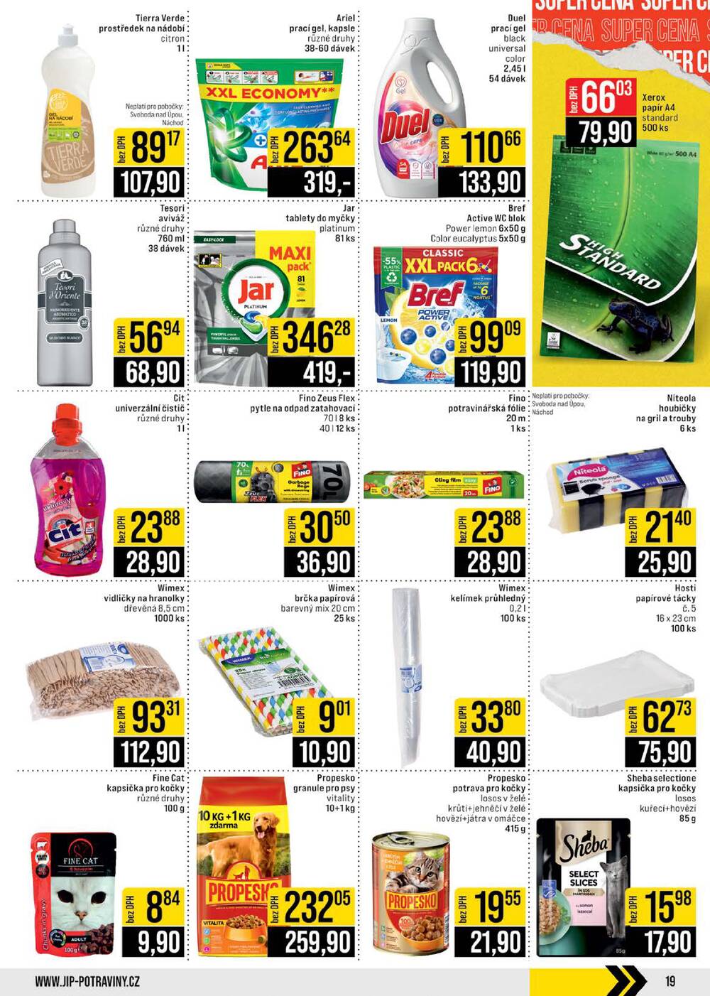 JIP Cash & Carry České Budějovice, Most, Náchod, Polička, Sušice a Svoboda nad Úpou od 20.5. do 26.5.2026