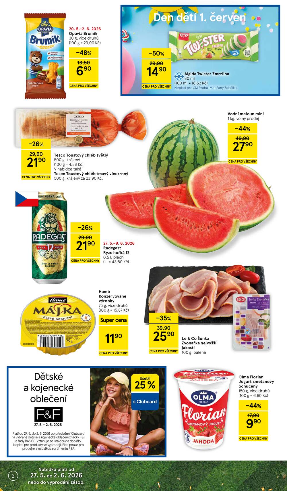 Tesco supermarkety od 27.5. do 2.6.2026