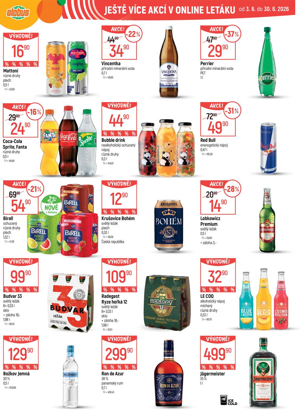 Akční leták Globus 3.6. - 9.6.2026 - Globus Praha - Čakovice