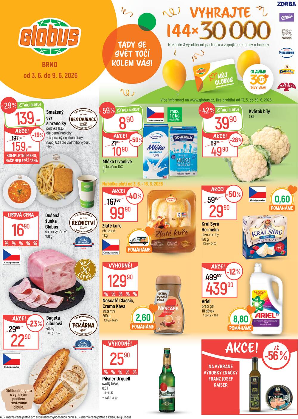 Akční leták Globus 3.6. - 9.6.2026 - Globus Brno Ivanovice