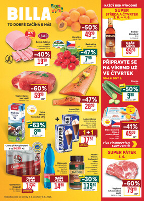 Leták BILLA malý leták od 3.6. do 9.6.2026