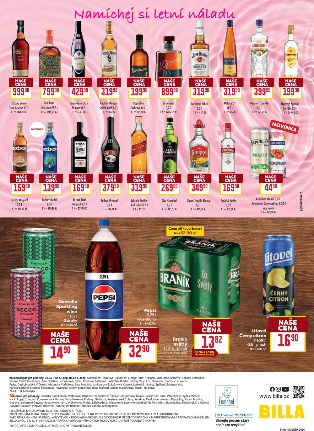 Billa katalog Léto od 10.6. do 30.6.2026
