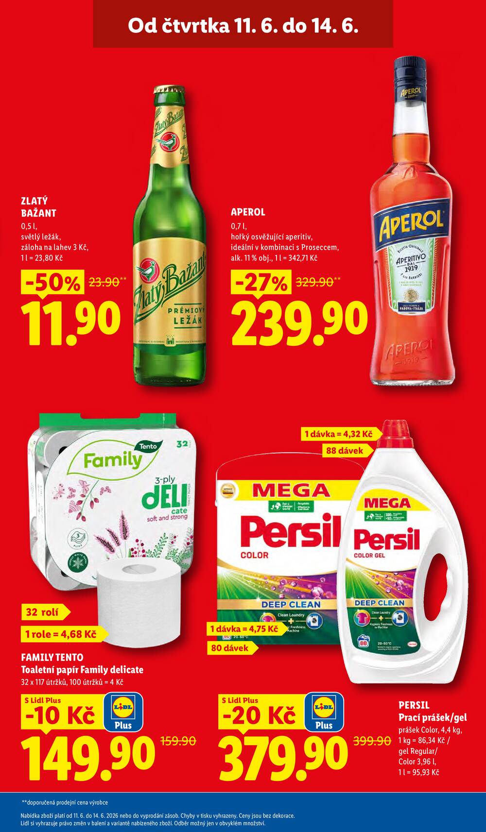 Lidl Čtvrtek od 11.6. do 14.6.2026