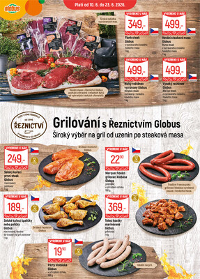 Leták Akční leták Globus 10.6. - 23.6.2026 - Globus Praha - Centrum Černý Most