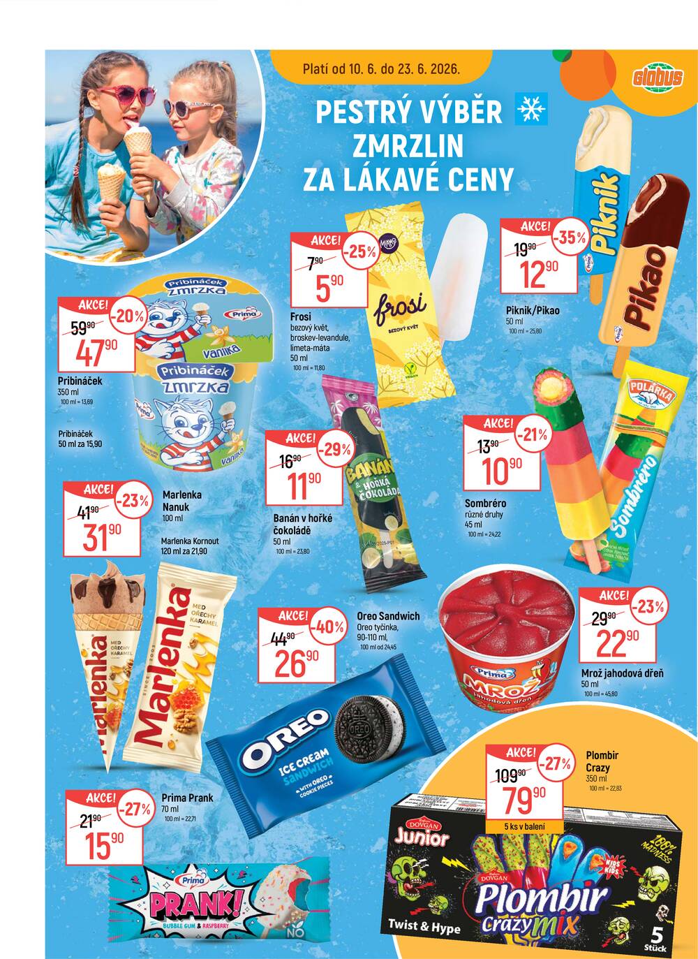 Akční leták Globus 10.6. - 16.6.2026 - Globus Praha - Centrum Černý Most