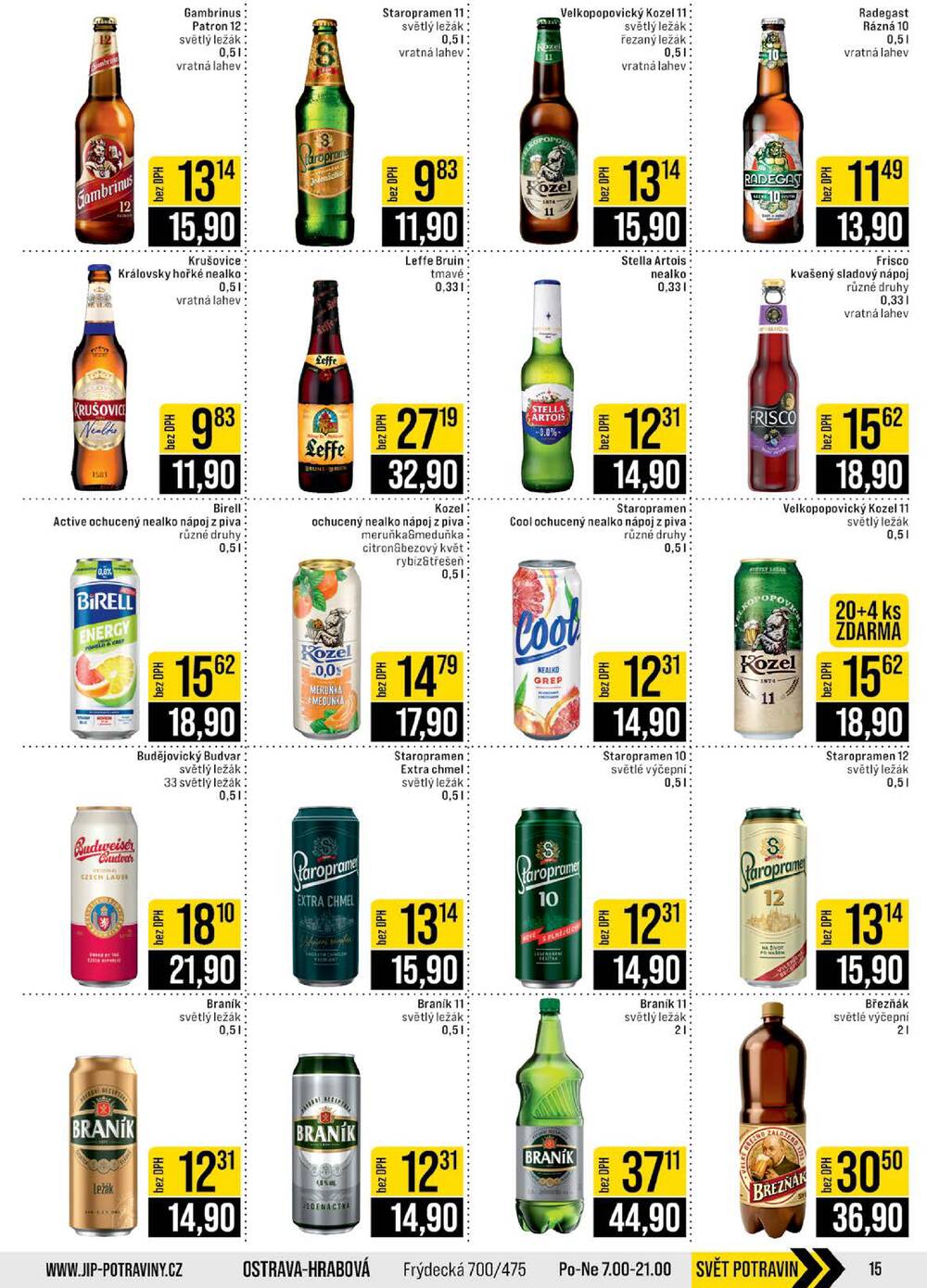 Leták JIP - JIP Cash & Carry Brno, Praha, Ostrava, Jilemnice, Pardubice, Ostrava, Karlovy Vary, Olomouc a Zlín od 10.6. do 16.6.2026 - strana 15