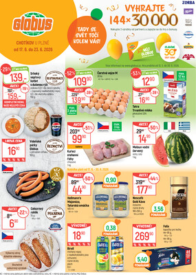 Leták Akční leták Globus 17.6. - 23.6.2026 - Globus Chotíkov u Plzně
