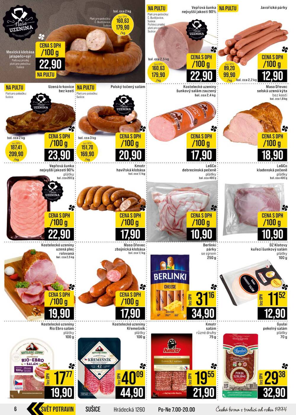 JIP Cash & Carry České Budějovice, Most, Náchod, Polička, Sušice a Svoboda nad Úpou od 17.6. do 23.6.2026