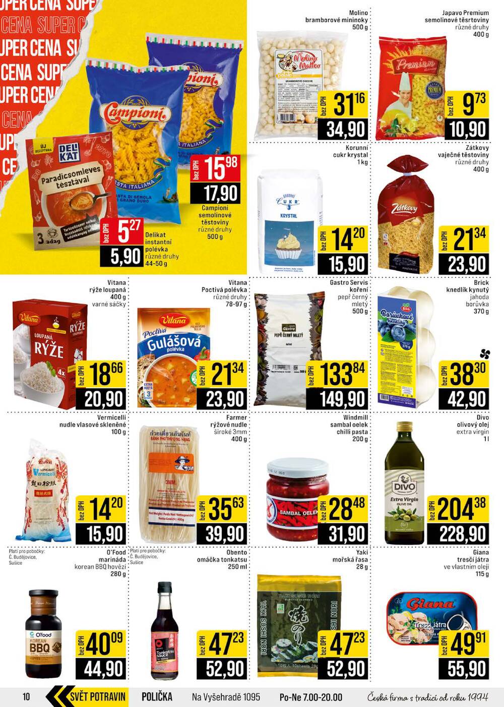 JIP Cash & Carry České Budějovice, Most, Náchod, Polička, Sušice a Svoboda nad Úpou od 17.6. do 23.6.2026