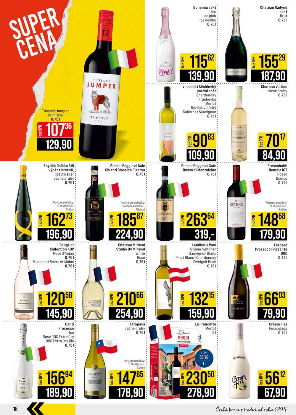 JIP Cash & Carry České Budějovice, Most, Náchod, Polička, Sušice a Svoboda nad Úpou od 17.6. do 23.6.2026