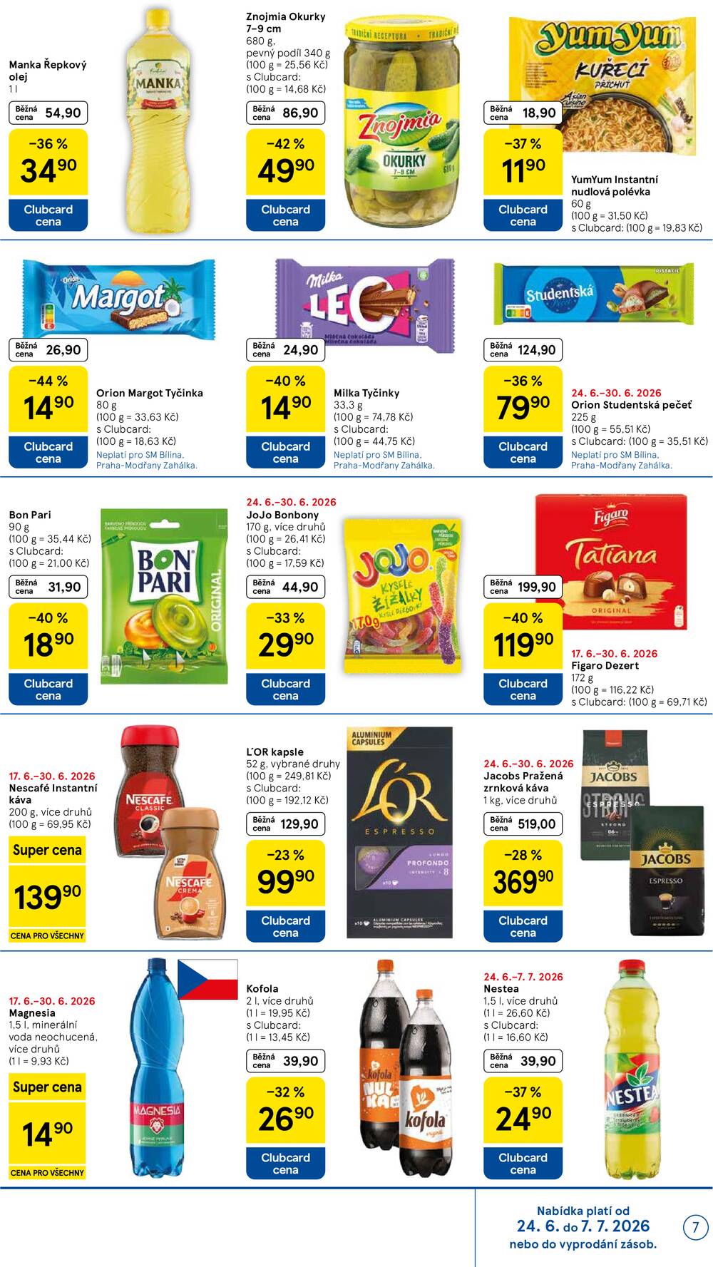 Tesco supermarkety od 24.6. do 30.6.2026