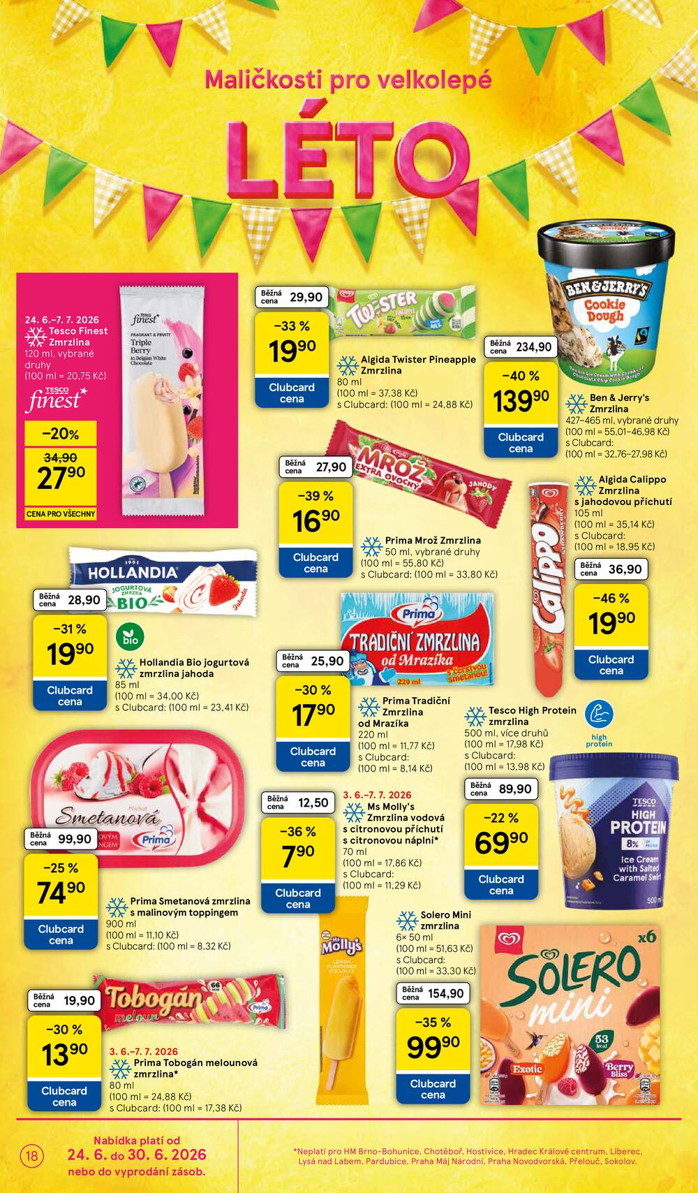 Tesco malé hypermarkety od 24.6. do 30.6.2026