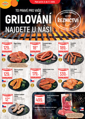 Leták Akční leták Globus 24.6. - 7.7.2026 - Globus Chomutov