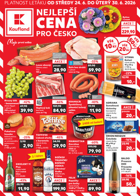 Leták Kaufland 24.6. - 30.6. - Kaufland - Lovosice (Siřejovická)