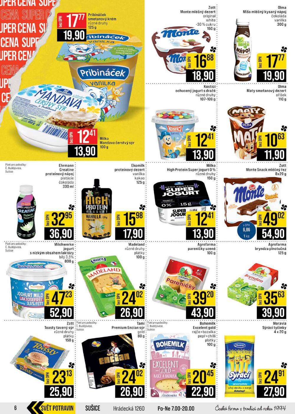 JIP Cash & Carry České Budějovice, Most, Náchod, Polička, Sušice a Svoboda nad Úpou od 24.6. do 30.6.2026