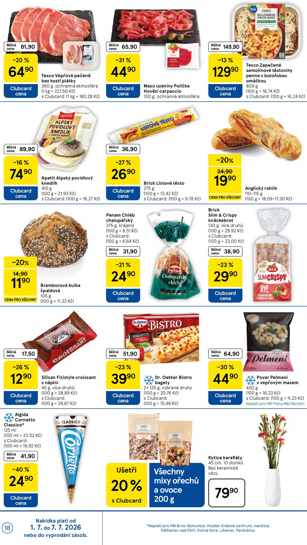 Tesco malé hypermarkety od 1.7. do 7.7.2026