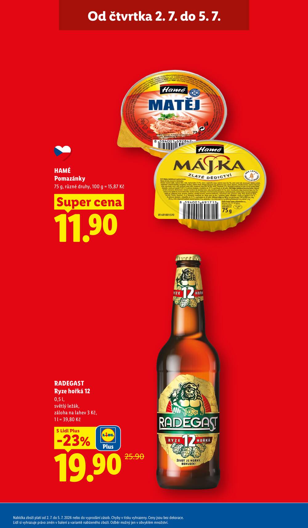 Lidl Čtvrtek od 2.7. do 5.7.2026