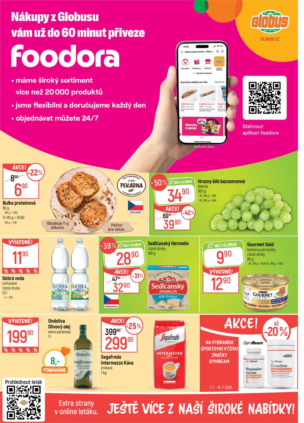 Akční leták Globus 1.7. - 7.7.2026 - Globus Praha - Štěrboholy