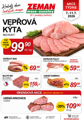 leták ZEMAN maso-uzeniny