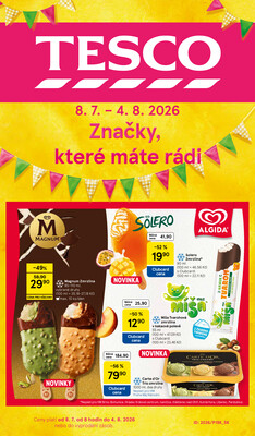 Leták Tesco malé hypermarkety katalog značky od 8.7. do 4.8.2026