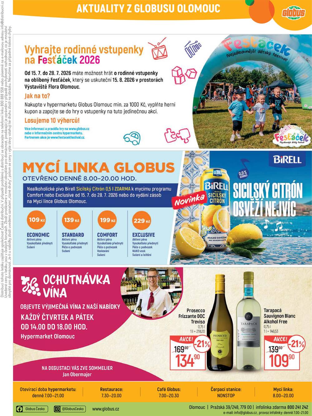 Akční leták Globus 15.7. - 21.7.2026 - Globus Olomouc