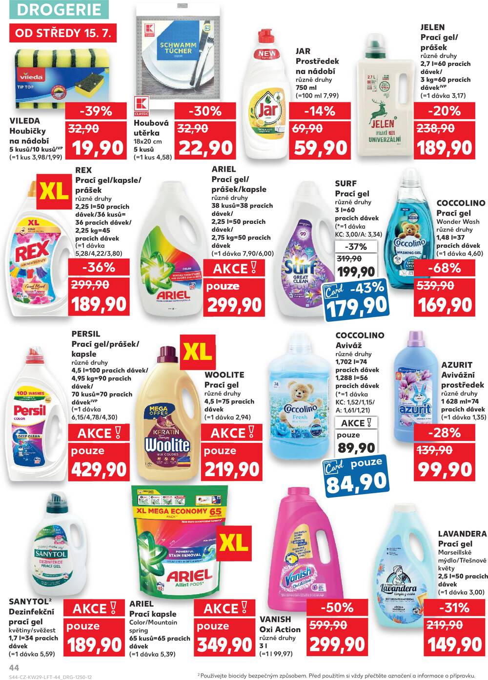 Leták Kaufland - Kaufland 15.7. - 21.7. - Kaufland - Brno - Slatina - strana 44