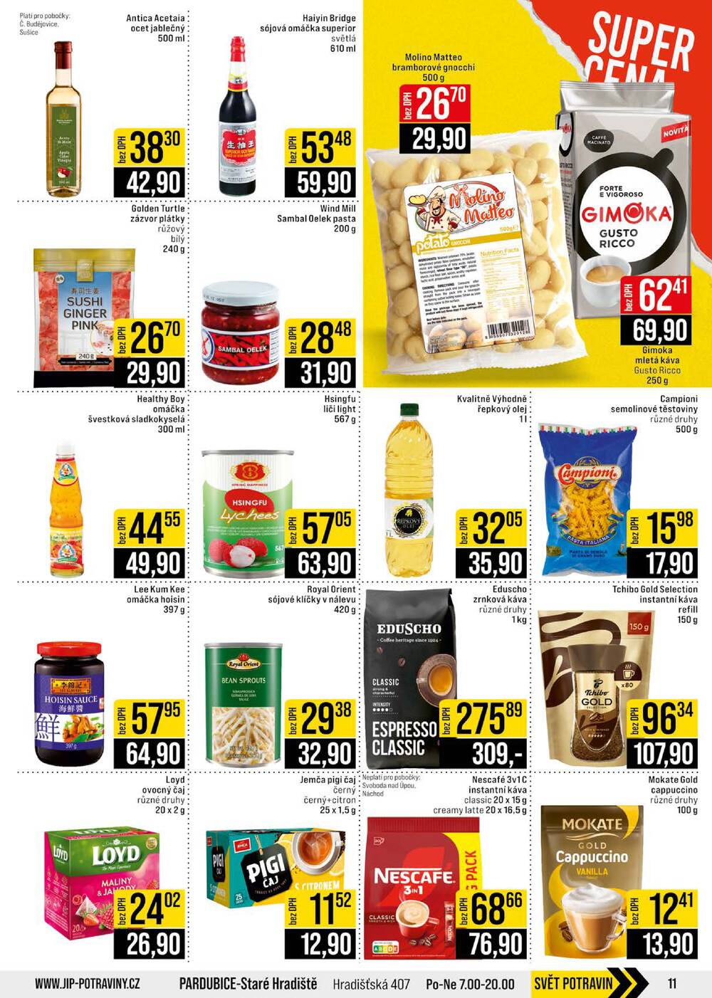 JIP Cash & Carry České Budějovice, Most, Náchod, Polička, Sušice a Svoboda nad Úpou od 15.7. do 21.7.2026
