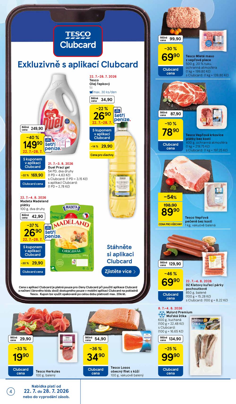 Leták Tesco - Tesco supermarkety od 22.7. do 28.7.2026 - strana 4 Leták Tesco - Tesco supermarkety od 22.7. do 28.7.2026 - strana 4