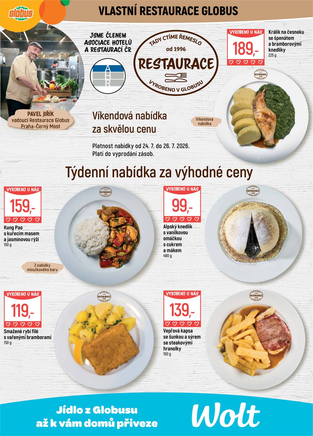 Akční leták Globus 22.7. - 28.7.2026 - Globus Praha - Centrum Černý Most